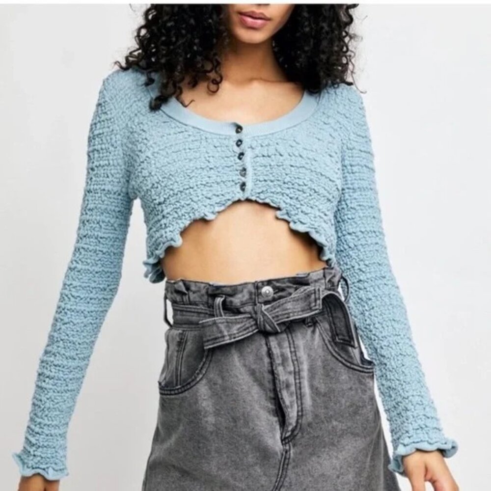 Free People Cropped Cardigan - L